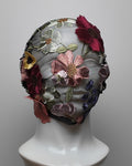 Colorful Floral Embroidery Full Face Mask