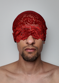 Fiery Floral Lace Eye Mask