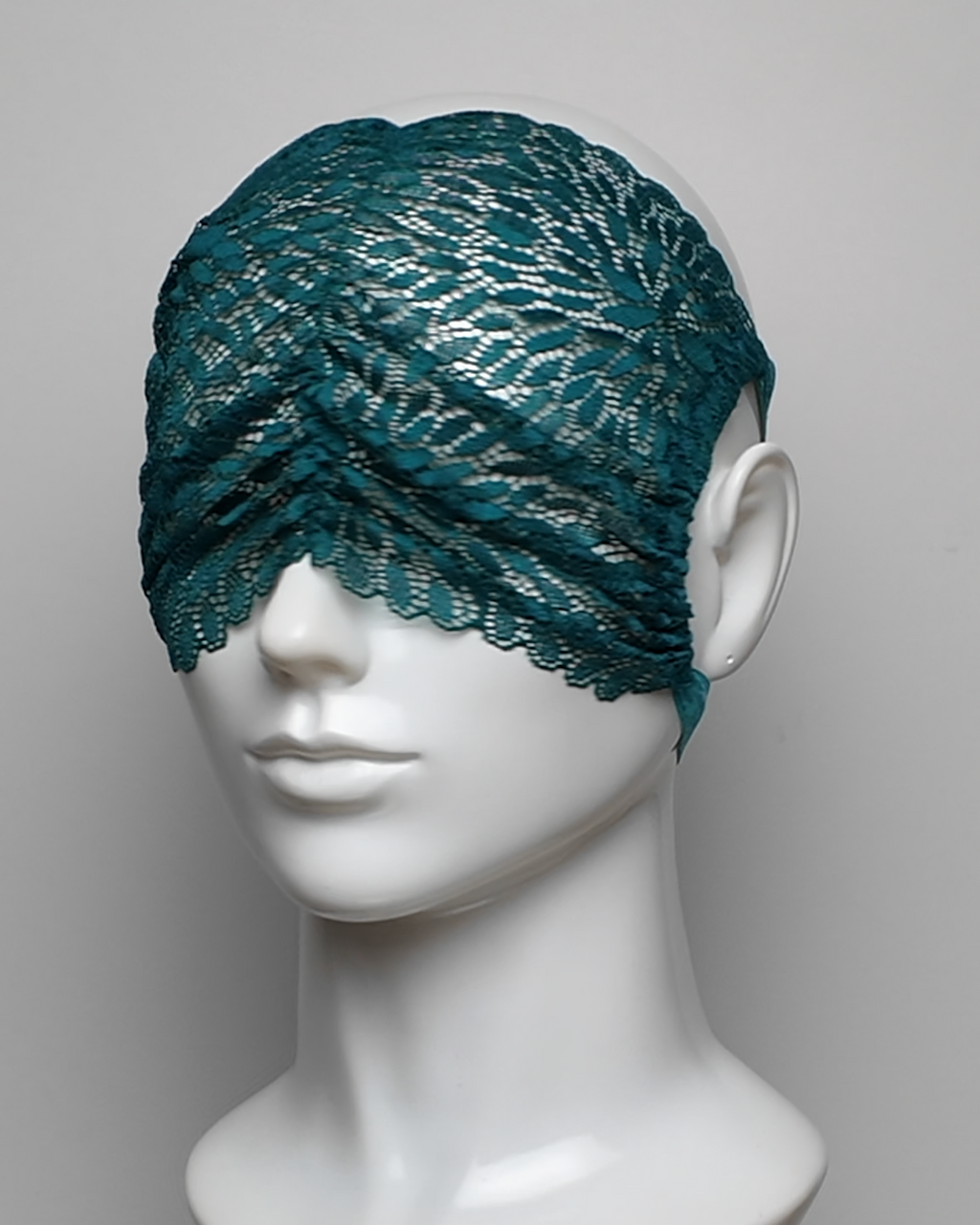 Verdant Ruched Lace Eye Mask