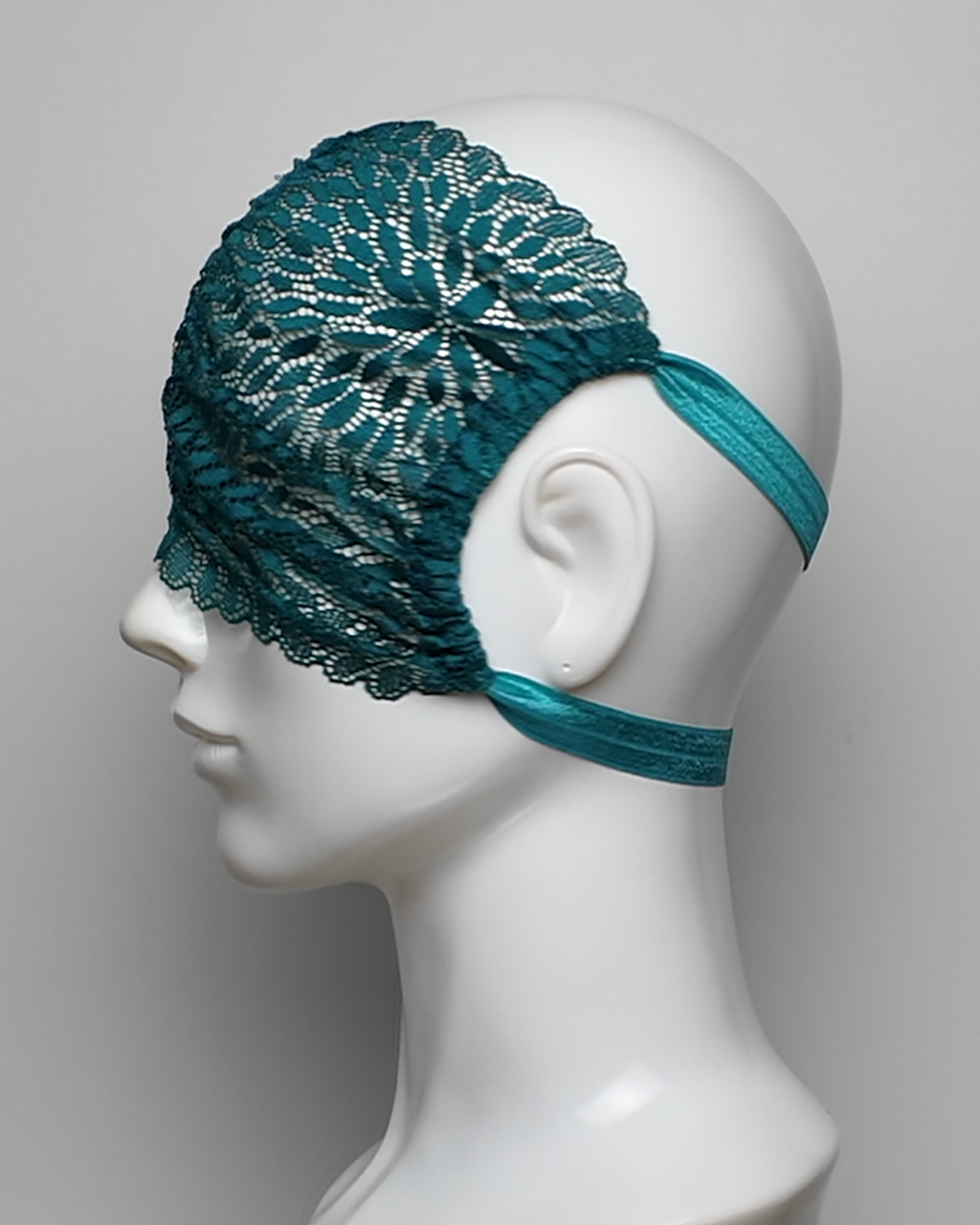 Verdant Ruched Lace Eye Mask