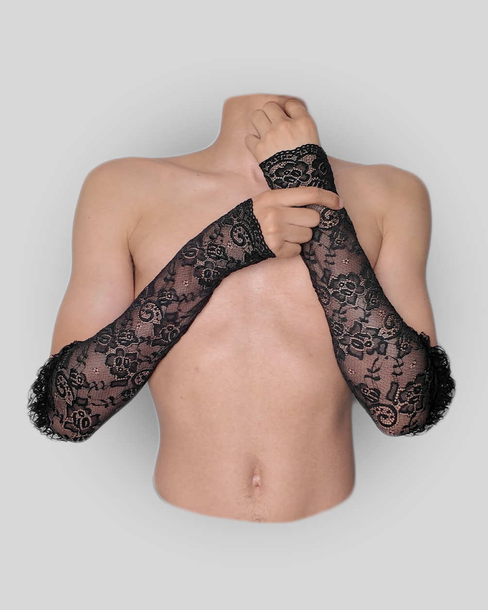 Ruffle Lace Fingerless Gloves