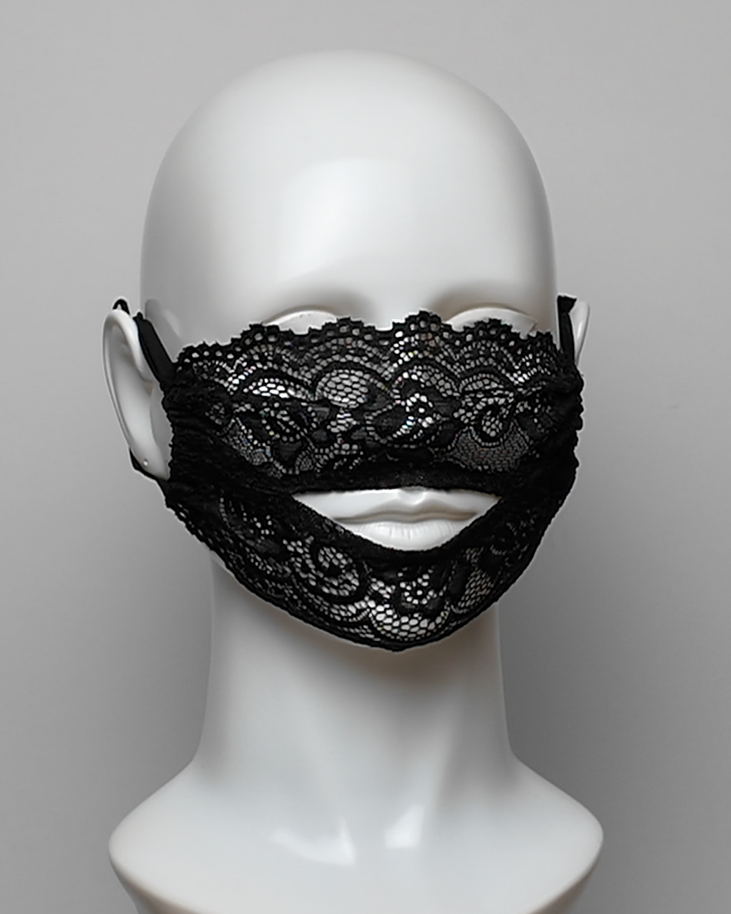 Midnight Whisper Half Face Mask with Mouth Opening
