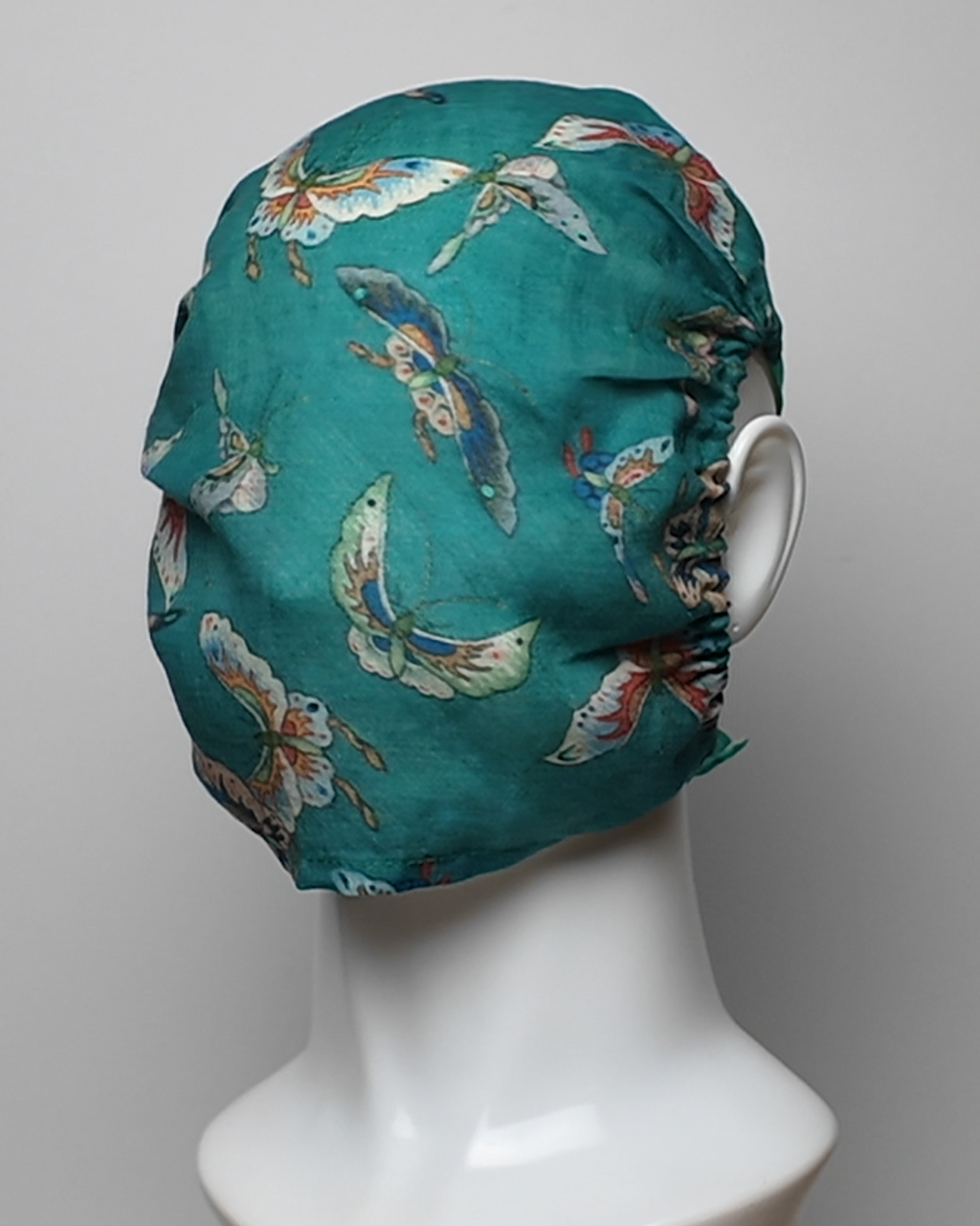 Linen See Through Face Mask with Butterfly Print