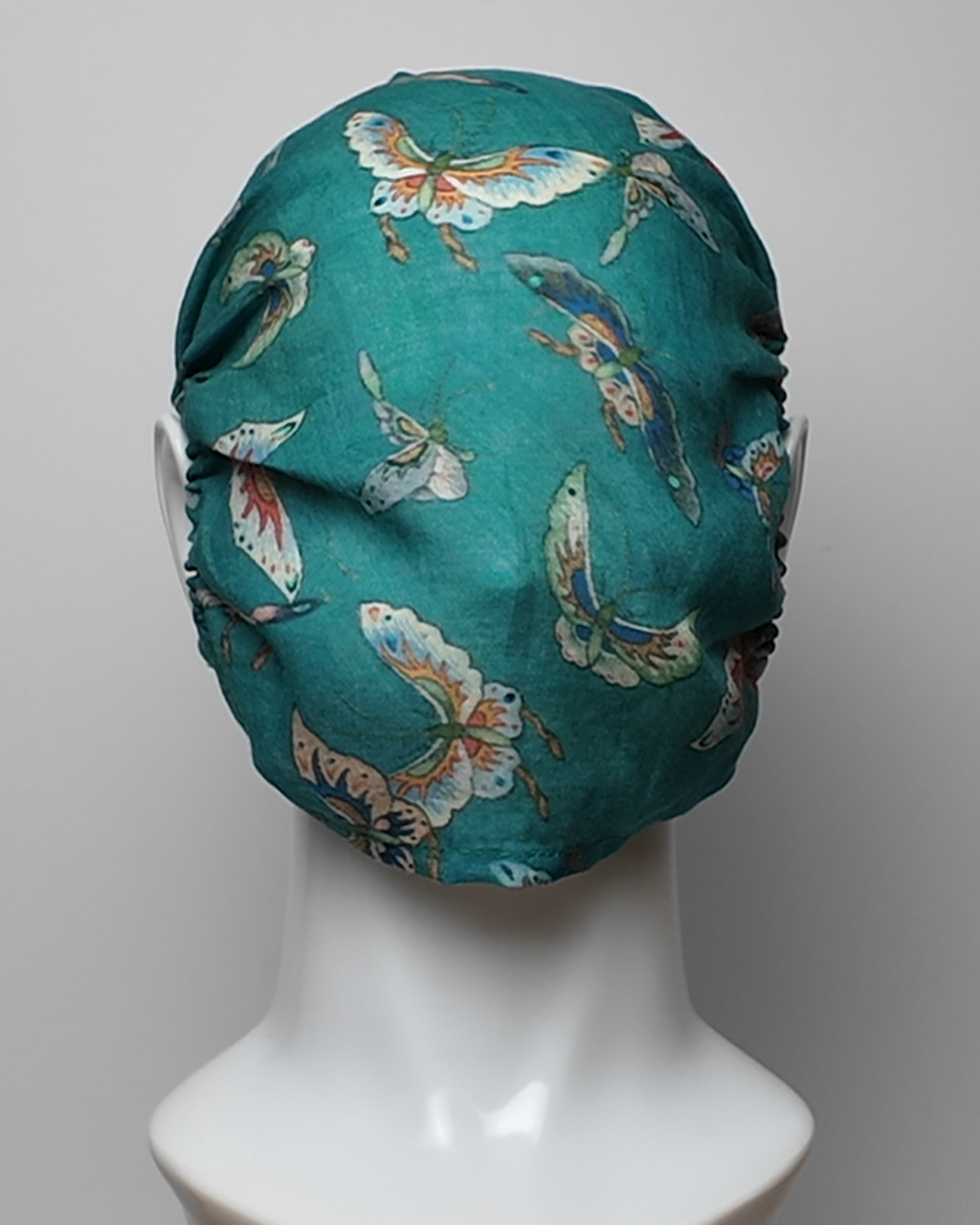Linen See Through Face Mask with Butterfly Print