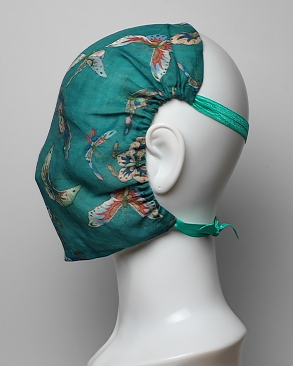 Linen See Through Face Mask with Butterfly Print