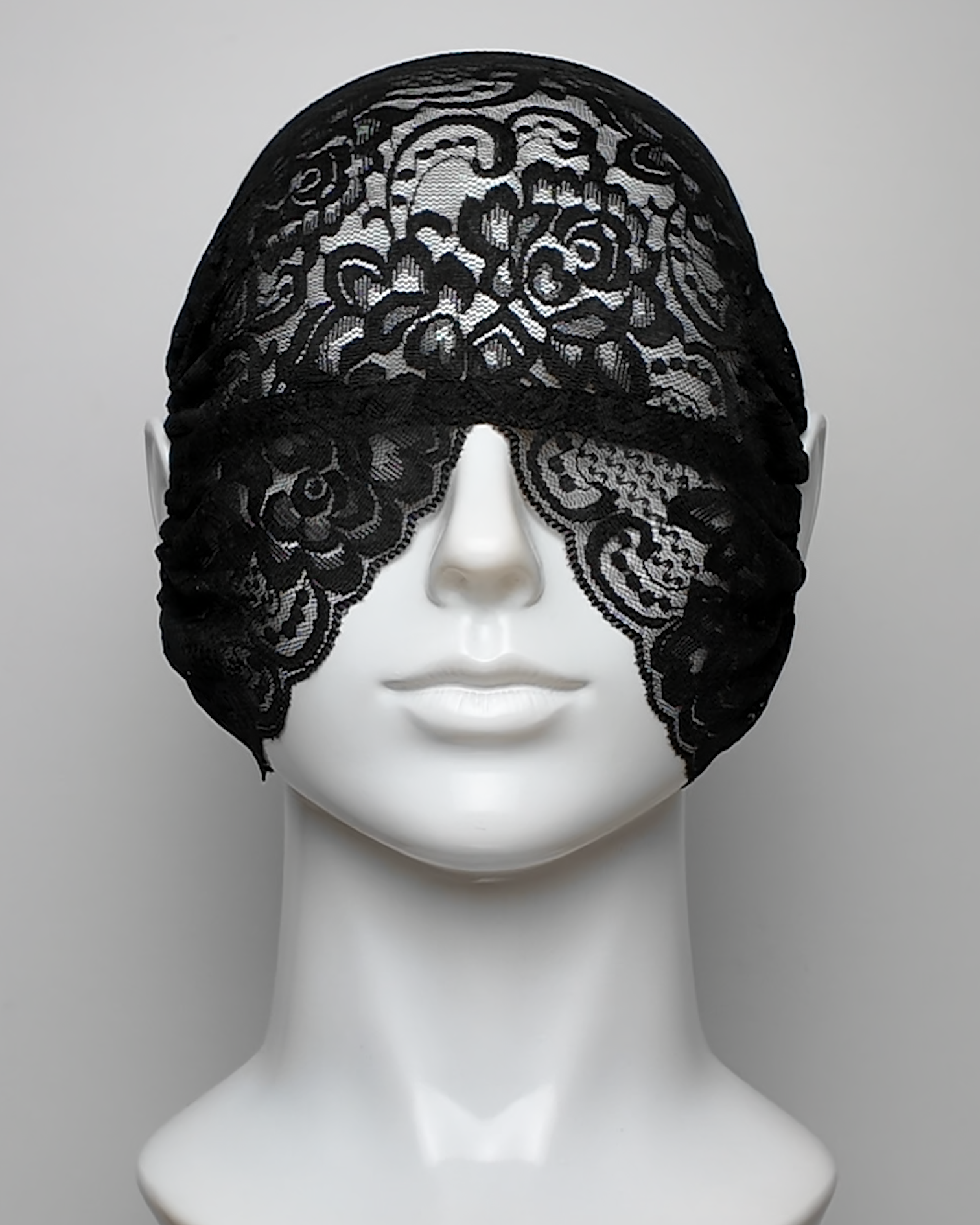Open Nose & Mouth Over the Cheek Matte Lace Face Mask