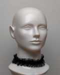 Raw Edge Silk Ruffle Choker