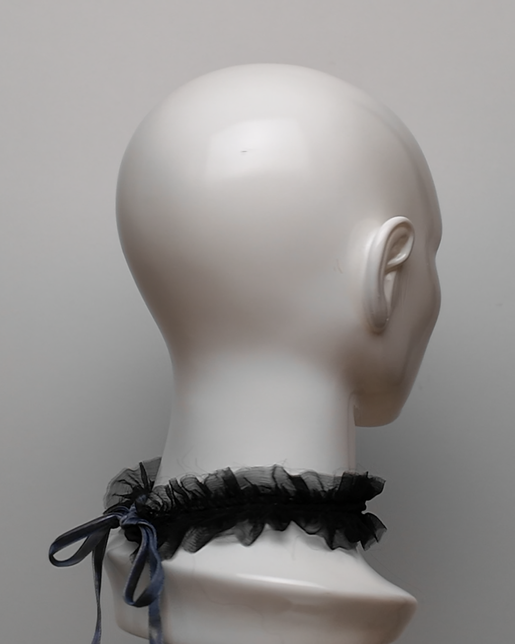 Raw Edge Silk Ruffle Choker