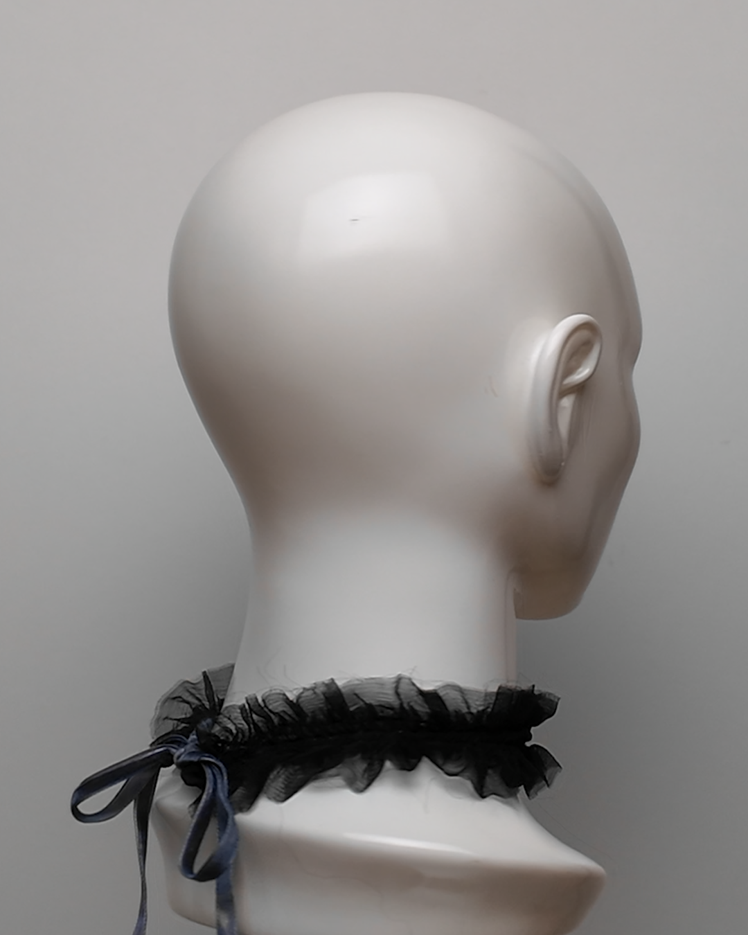 Raw Edge Silk Ruffle Choker