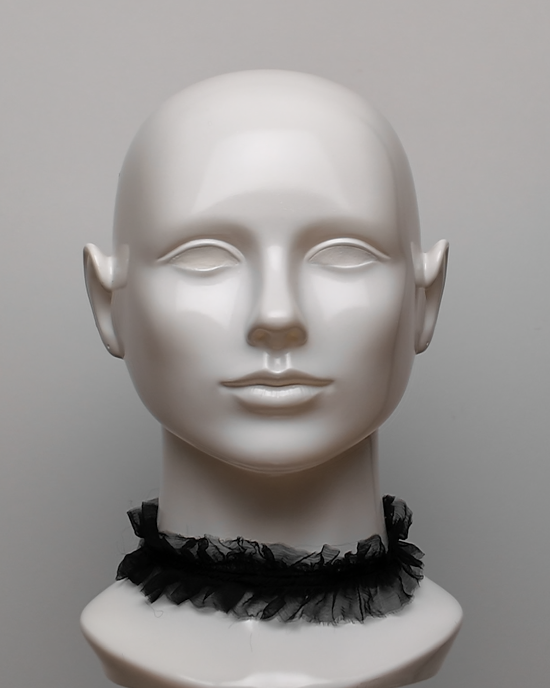 Raw Edge Silk Ruffle Choker
