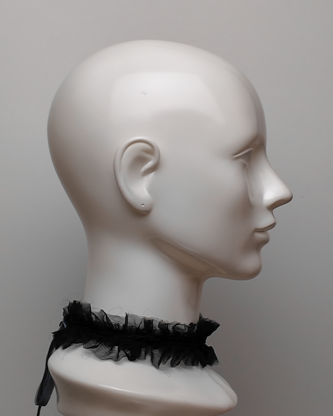 Raw Edge Silk Ruffle Choker