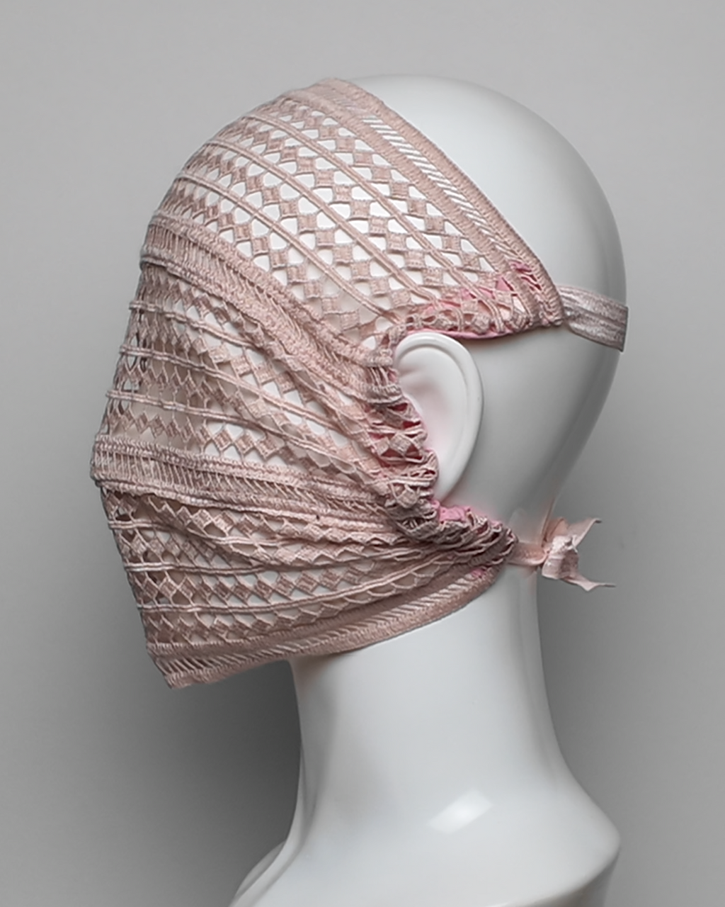 Rose Quartz Cotton Lace Full Face Mask
