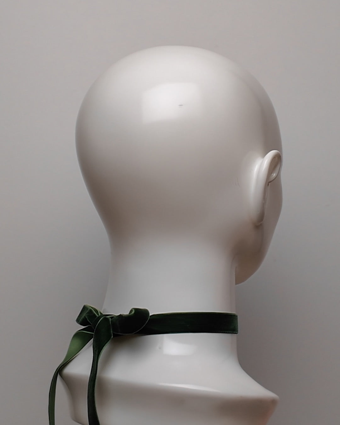 Green Organza & Velvet Floral Choker