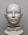 Ivory & Burgundy Velvet Ruffled Lace Choker - Market