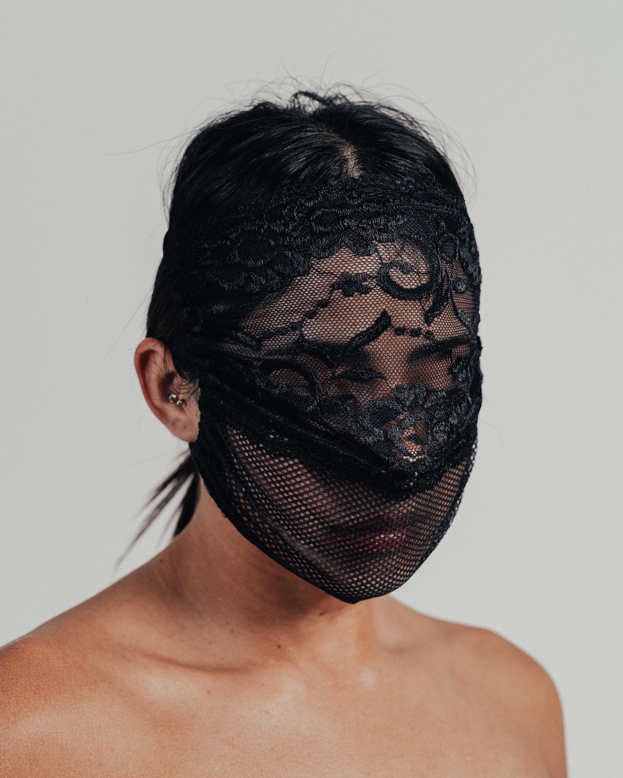 Lace & Mesh See Through Face Mask