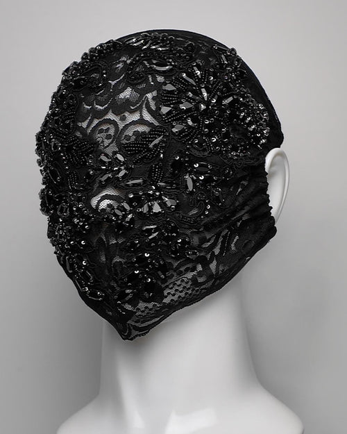 Black Crystal See Through Face Mask