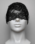 Embellished Black Crystal See Through Lace Eye Mask