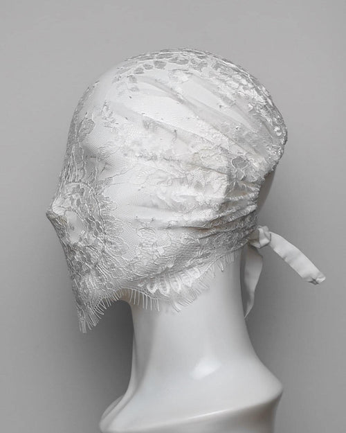 Chantilly Floral Lace Over the Head Face Mask