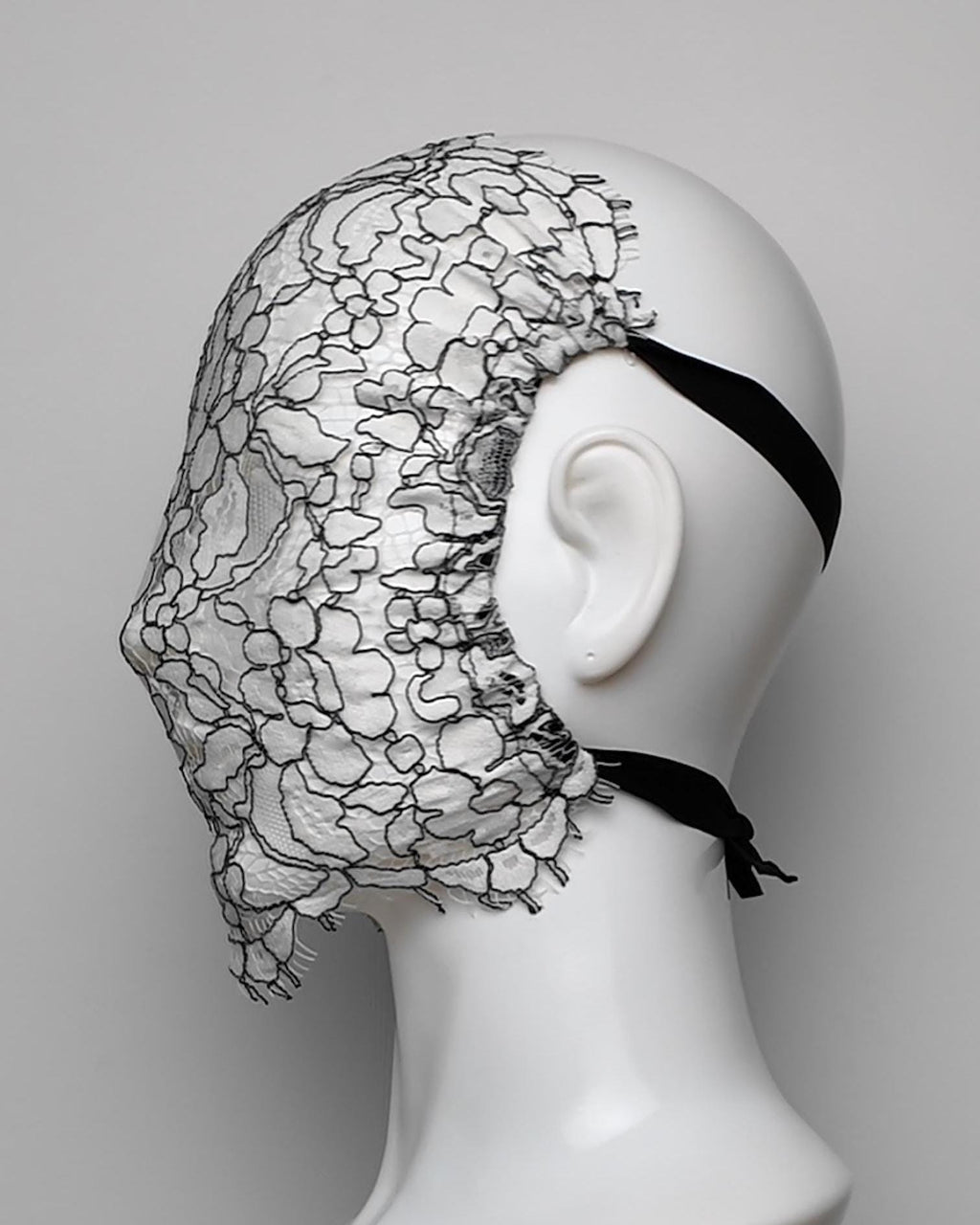 Embroidered Chantilly Floral Lace Face Mask
