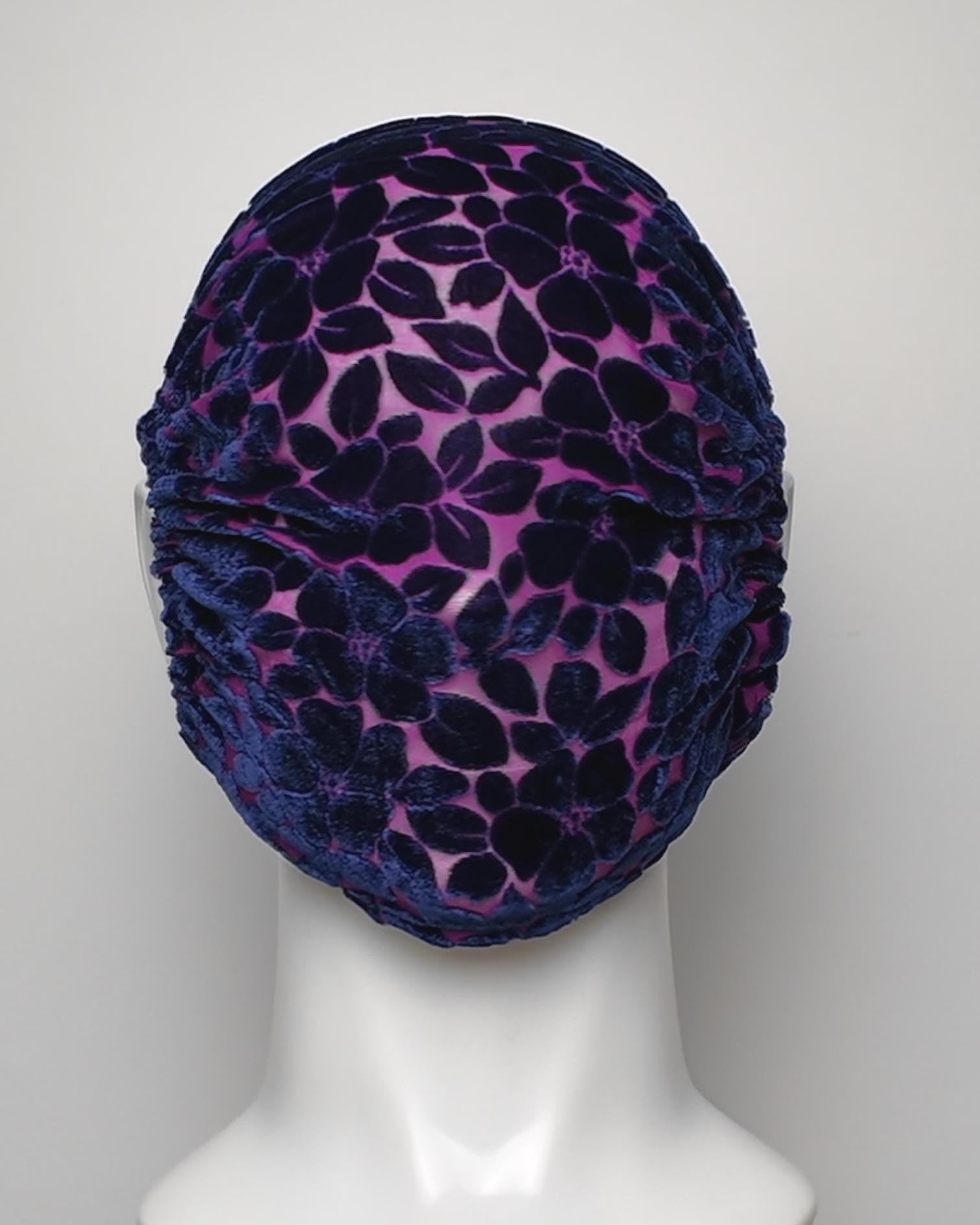 Burnout Silk Velvet Floral Full Face Mask