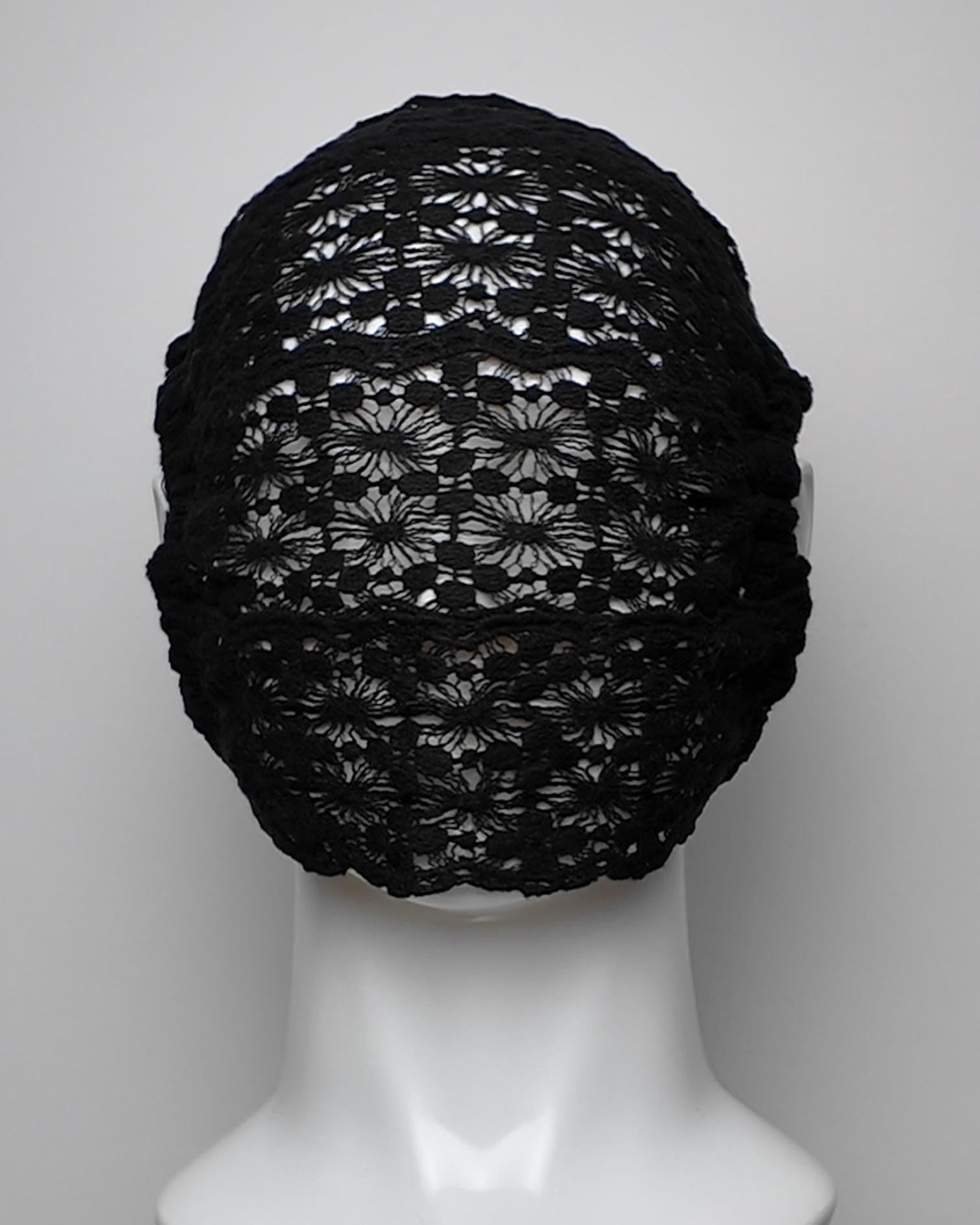Cotton Floral Crochet Openwork Lace Full Face Mask