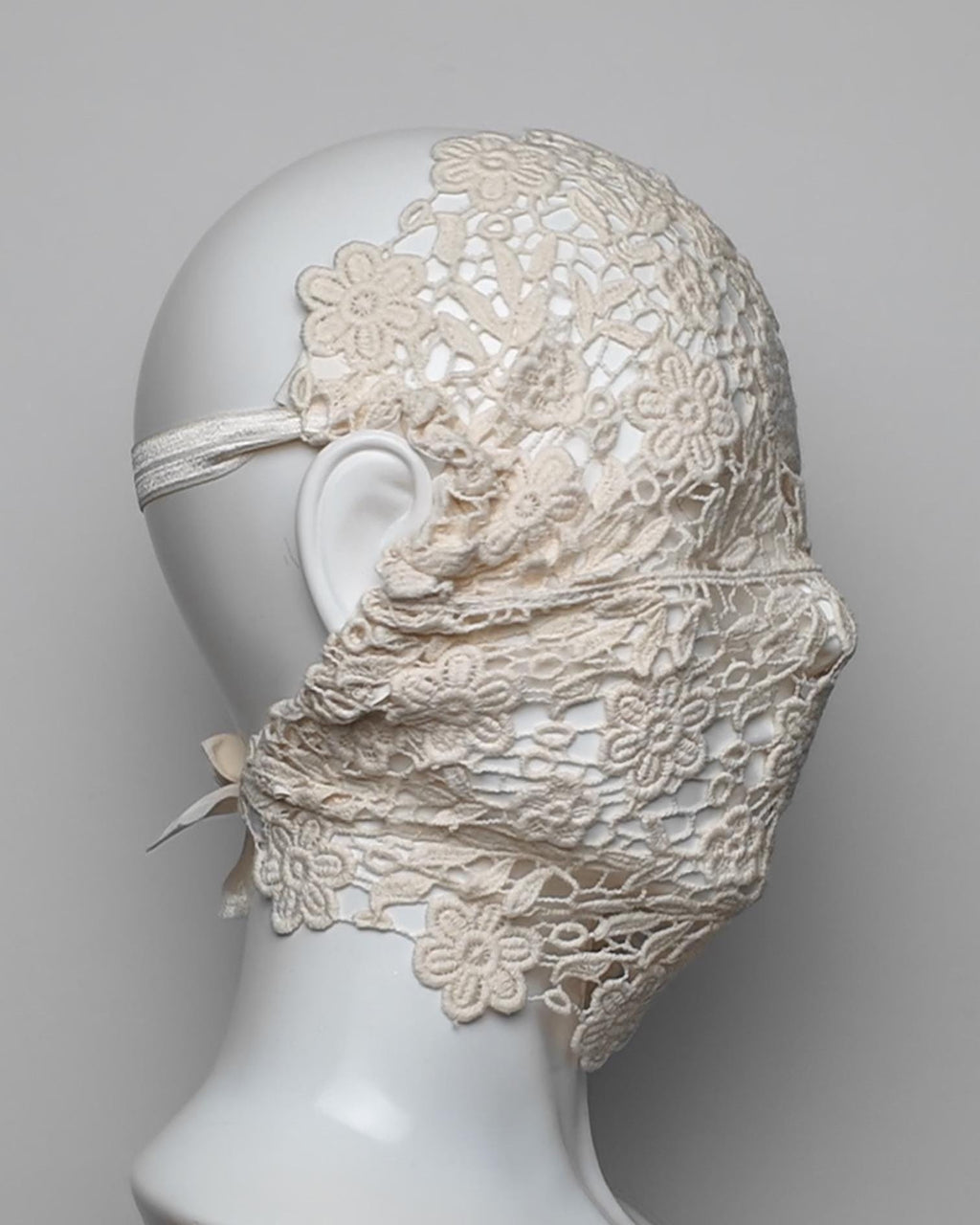 Widow’s Garden Cotton Floral Lace Full Face Mask