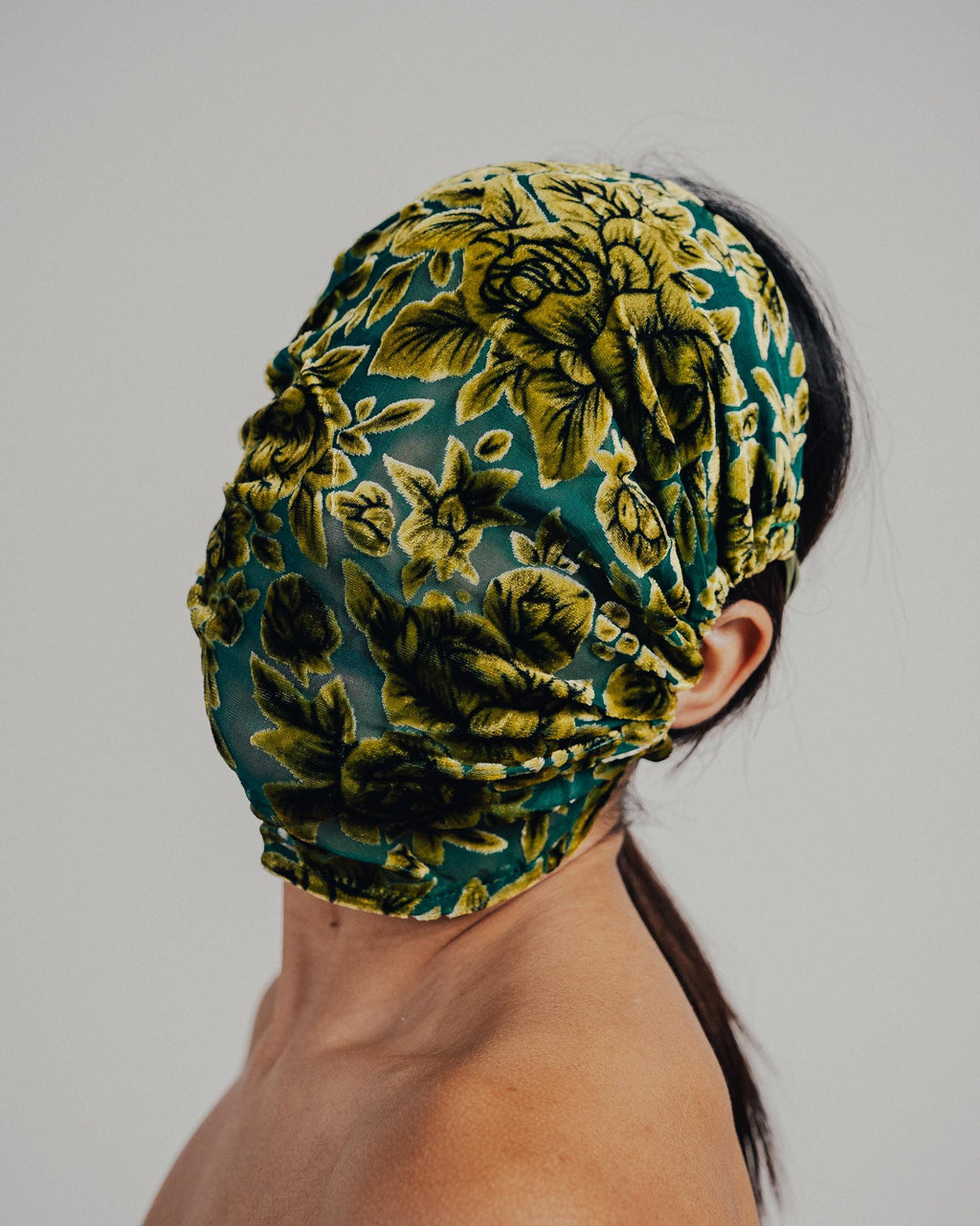 Silk Velvet Floral Full Face Mask