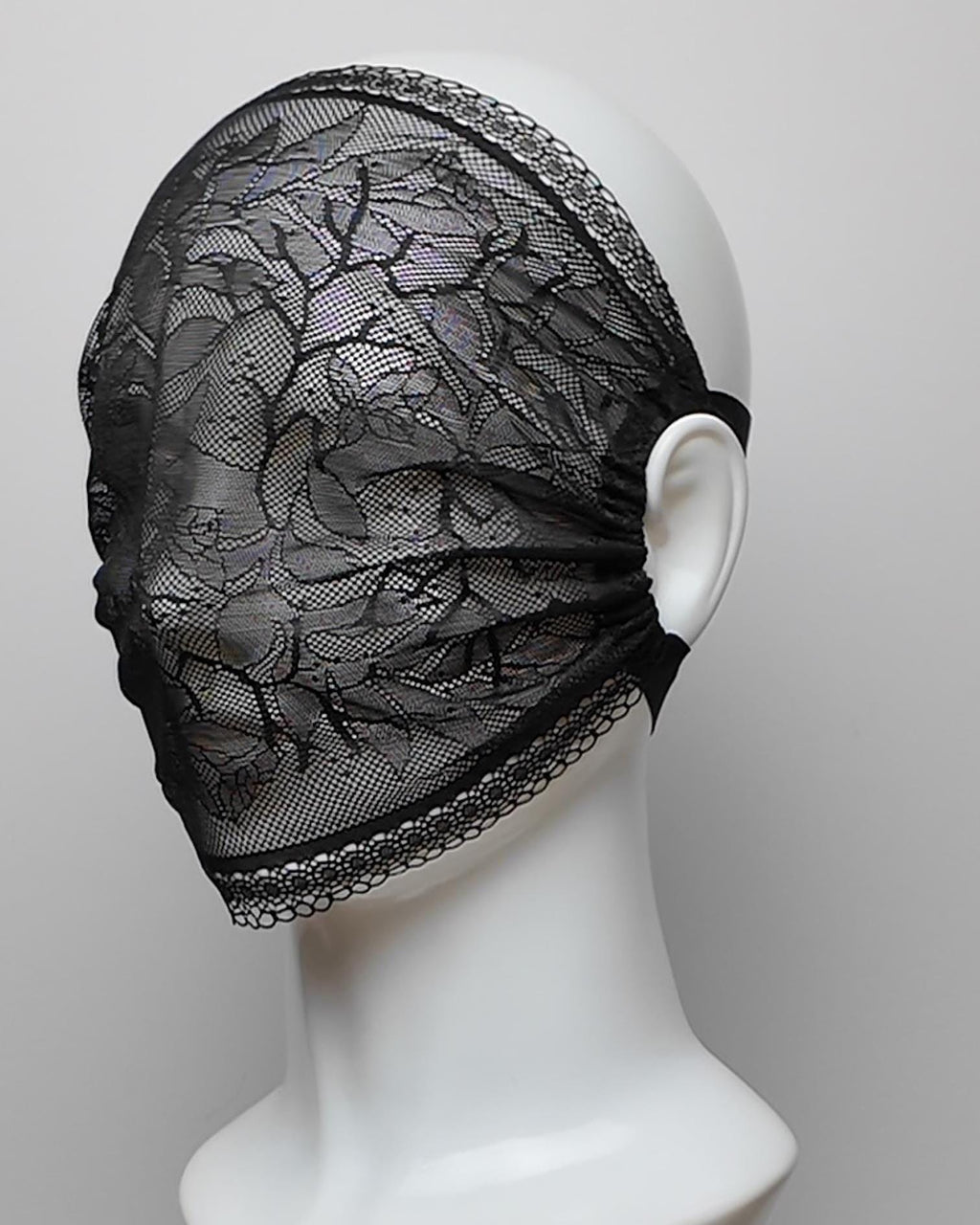 Dark Foliage Lace Airy Full Face Mask