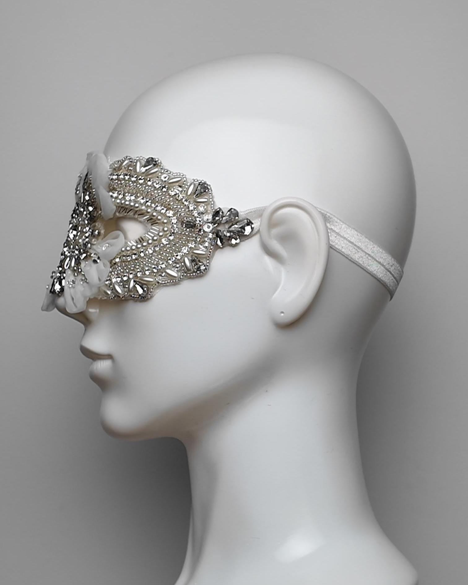 Clear Crystal Flower See Through Eye Mask