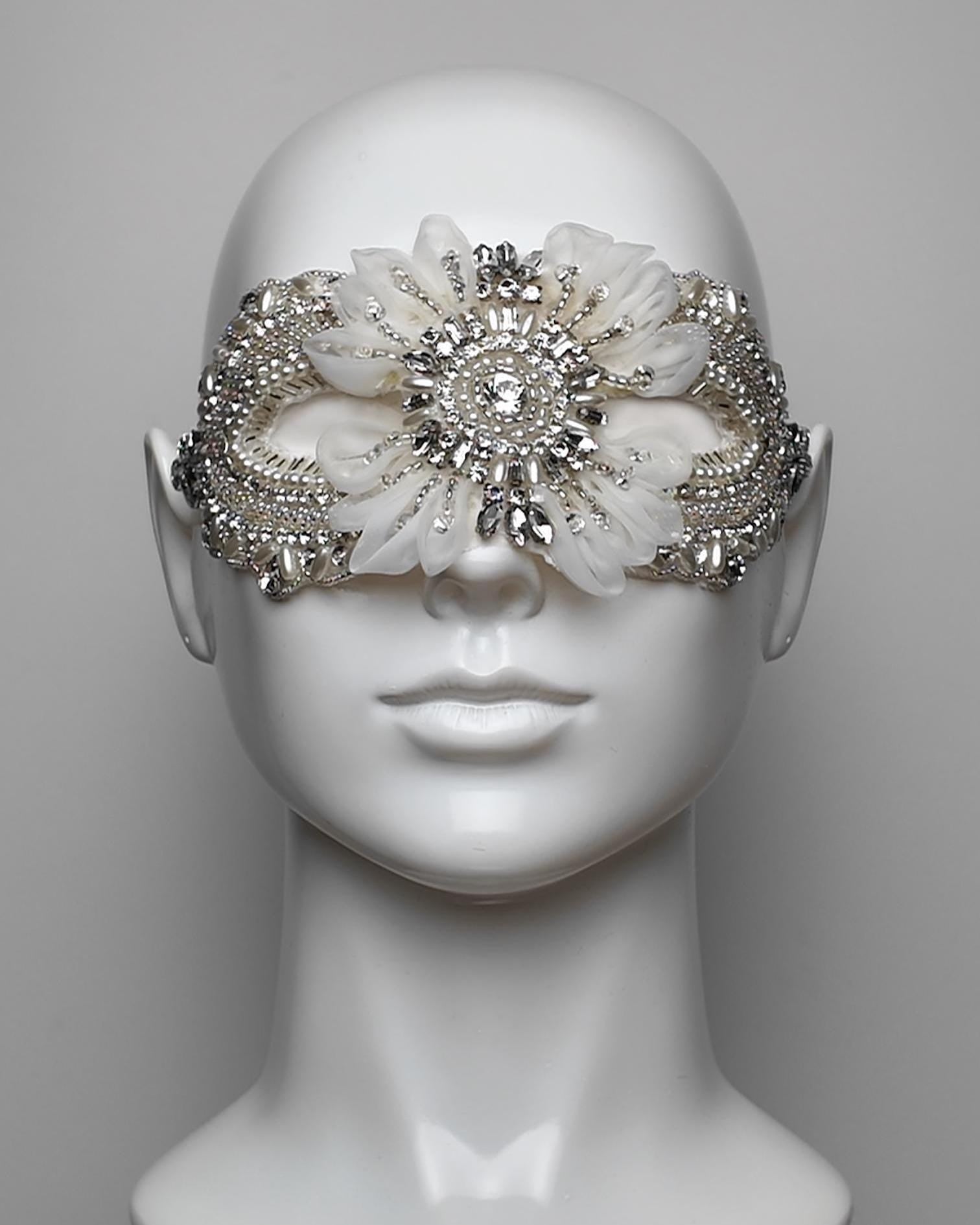Clear Crystal Flower See Through Eye Mask