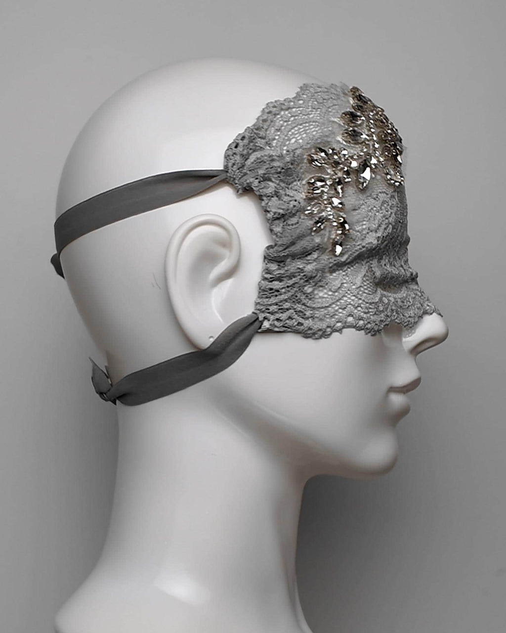 Embellished Crystal See Through Eye Mask