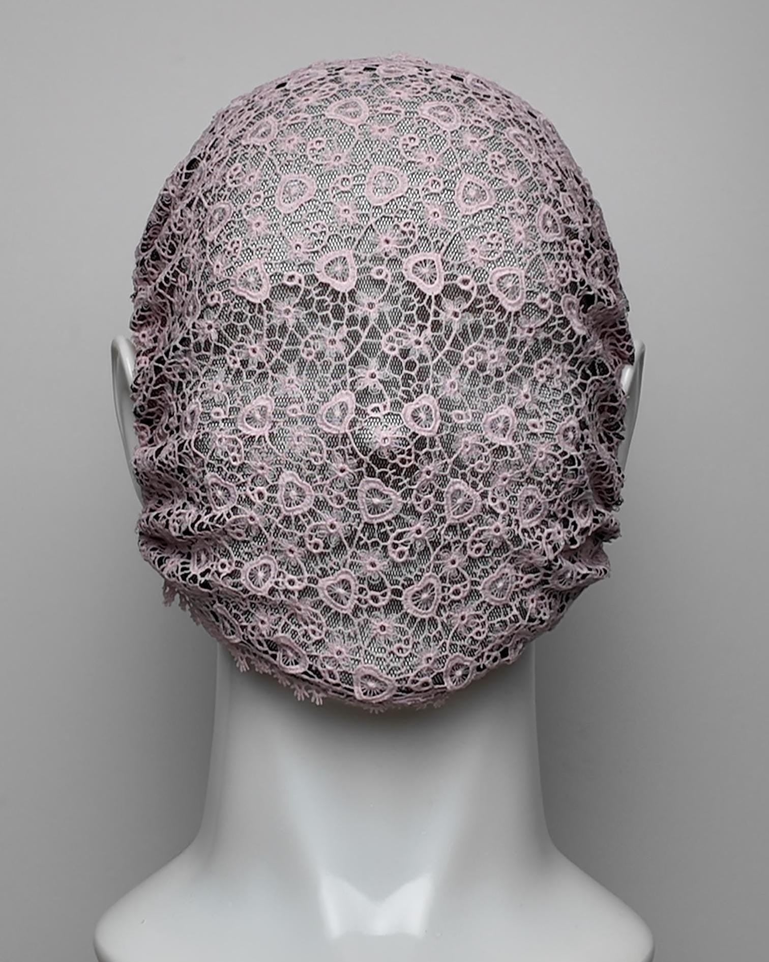 Chantilly Heart Lace Full Face Mask