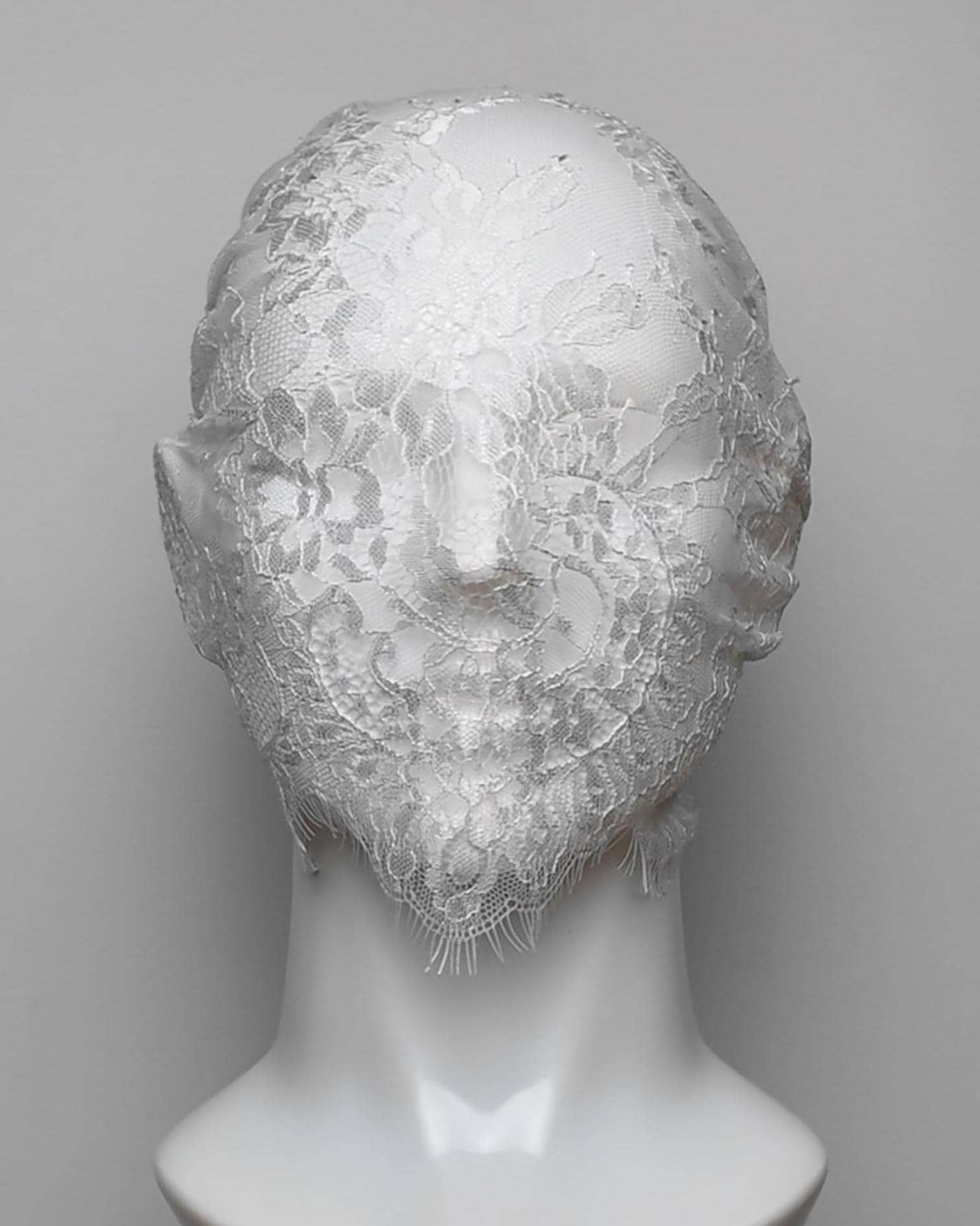 Chantilly Floral Lace Over the Head Face Mask