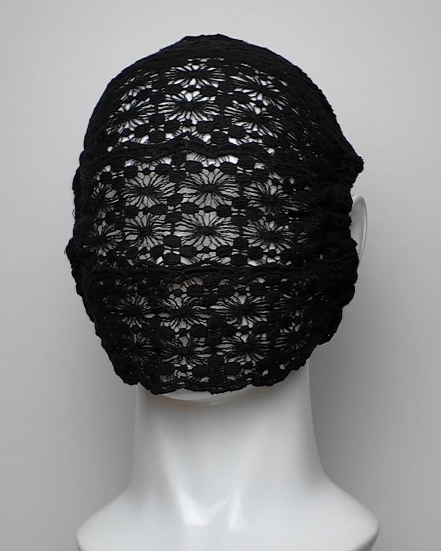 Cotton Floral Crochet Openwork Lace Full Face Mask