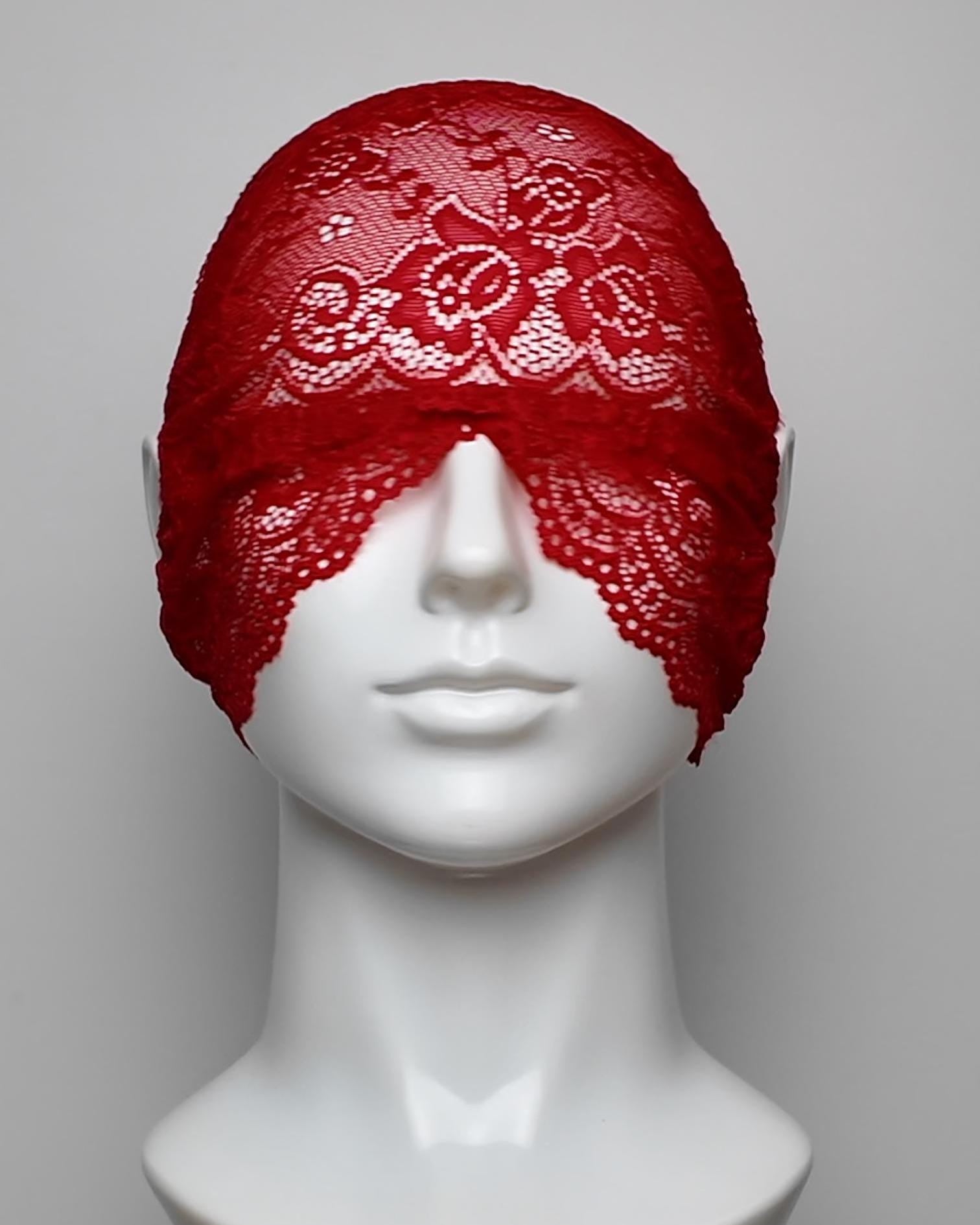 Open Nose & Mouth Over the Cheek Matte Lace Face Mask
