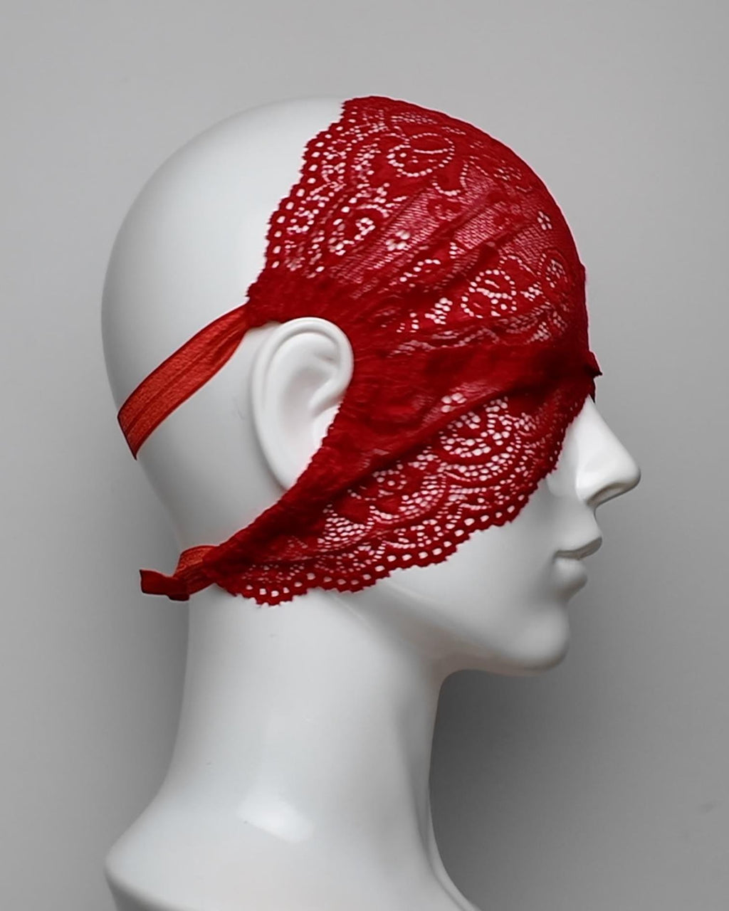 Open Nose & Mouth Over the Cheek Matte Lace Face Mask