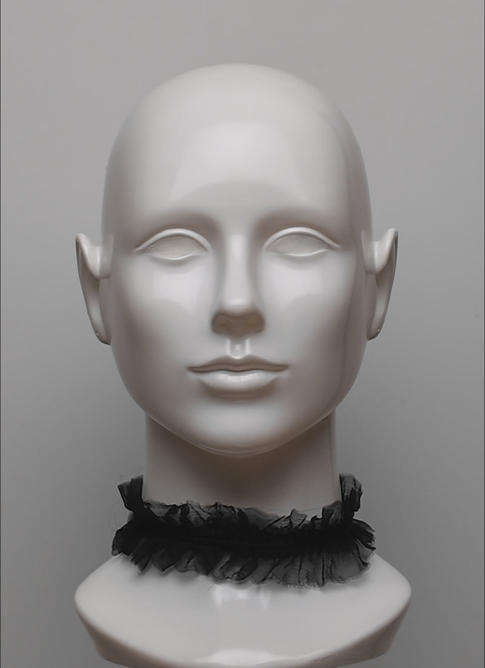 Raw Edge Silk Ruffle Choker