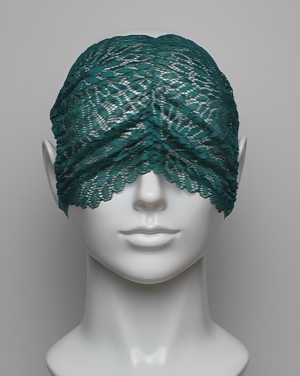 Verdant Ruched Lace Eye Mask