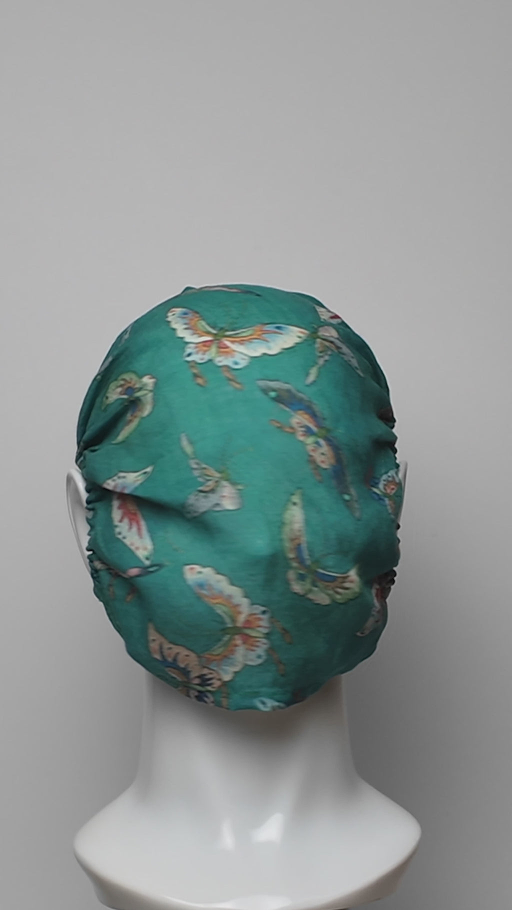 Linen See Through Face Mask with Butterfly Print