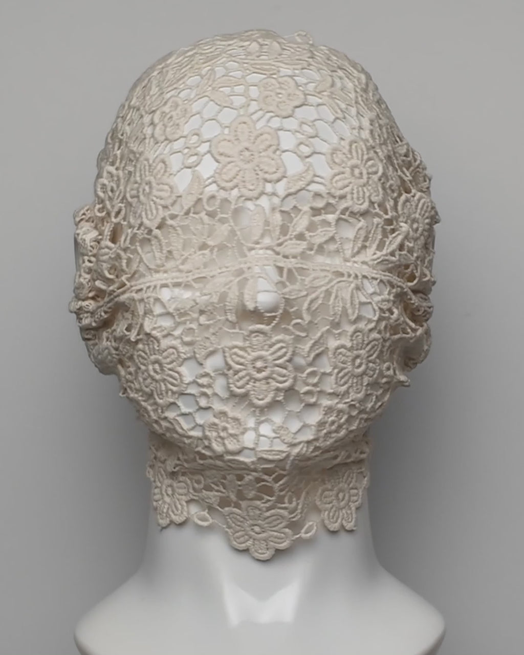 Widow’s Garden Cotton Floral Lace Full Face Mask